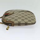 GUCCI GG Supreme Web Sherry Line Shoulder Bag PVC Beige 904 02 047 Auth 115823-3