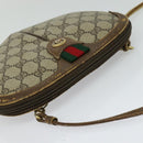 GUCCI GG Supreme Web Sherry Line Shoulder Bag PVC Beige 904 02 047 Auth 115823-6