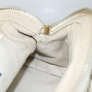 BURBERRY Nova Check Blue Label Hand Bag Canvas Leather Gold White Auth 115844-19