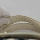 BURBERRY Nova Check Blue Label Hand Bag Canvas Leather Gold White Auth 115844-9