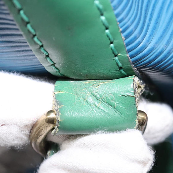 LOUIS VUITTON Epi Noe Shoulder Bag Bicolor Green Blue M44044 LV Auth 115857