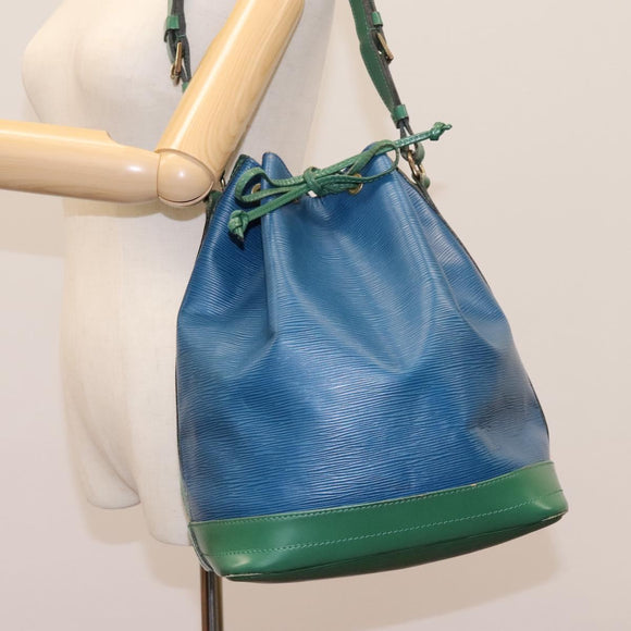 LOUIS VUITTON Epi Noe Shoulder Bag Bicolor Green Blue M44044 LV Auth 115857