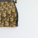 Christian Dior Trotter Canvas Shoulder Bag Beige Auth 115861-14