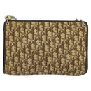Christian Dior Trotter Canvas Shoulder Bag Beige Auth 115861-2