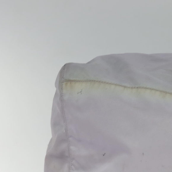 PRADA Boston Bag Nylon Purple Silver Auth 115876