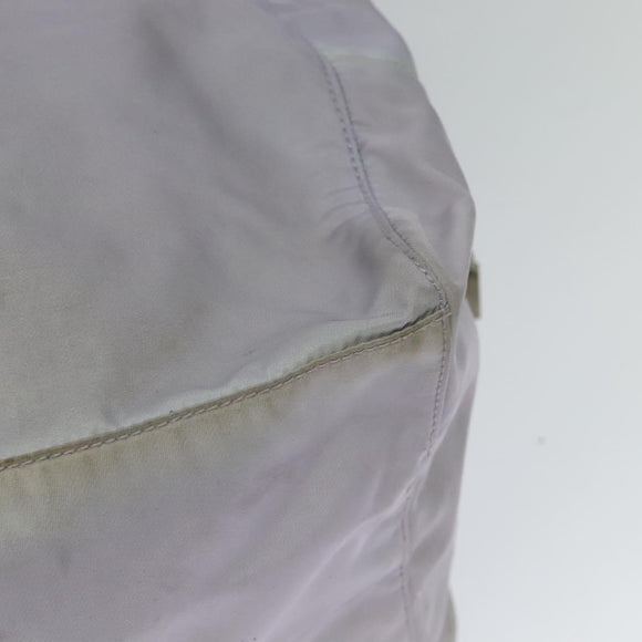 PRADA Boston Bag Nylon Purple Silver Auth 115876