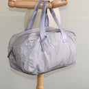 PRADA Boston Tasche Nylon Lila Silber Auth 115876-21