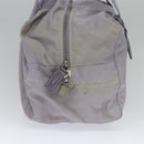 PRADA Boston Bag Nylon Purple Silver Auth 115876-3