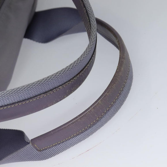 PRADA Boston Bag Nylon Purple Silver Auth 115876
