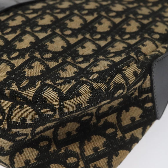Christian Dior Trotter Canvas Shoulder Bag Black Auth 115877