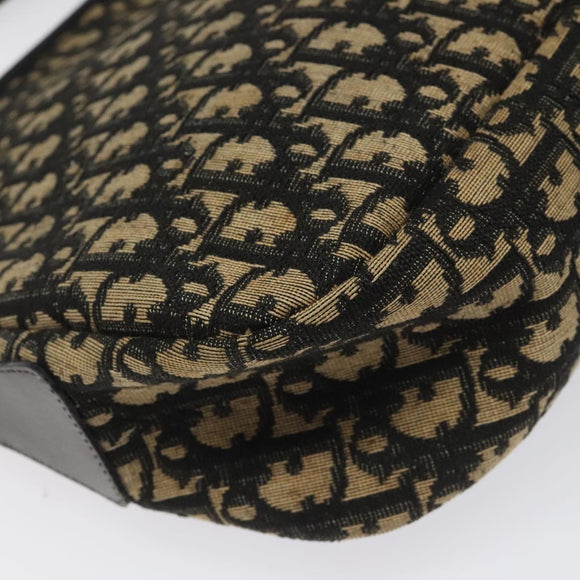 Christian Dior Trotter Canvas Shoulder Bag Black Auth 115877