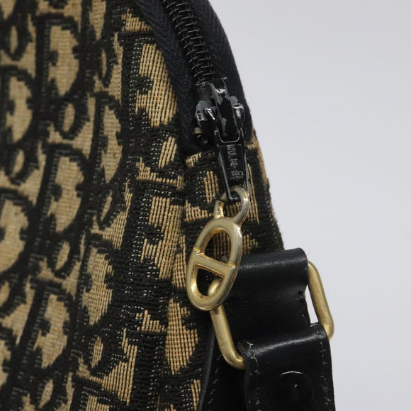 Christian Dior Trotter Canvas Shoulder Bag Black Auth 115877