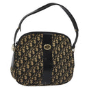 Christian Dior Trotter Canvas Shoulder Bag Black Auth 115877-1