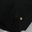 BALLY Hand Bag Nylon Black Gold Auth 115889-10