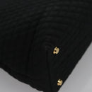 BALLY Hand Bag Nylon Black Gold Auth 115889-12