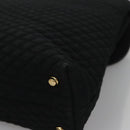 BALLY Hand Bag Nylon Black Gold Auth 115889-9