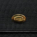 BALLY Hand Bag Nylon Black Gold Auth 115889-14
