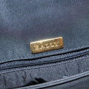 BALLY Hand Bag Nylon Black Gold Auth 115889-16