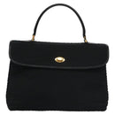BALLY Hand Bag Nylon Black Gold Auth 115889-2
