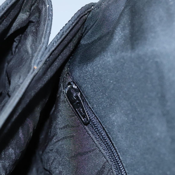 BALLY Hand Bag Nylon Black Gold Auth 115889