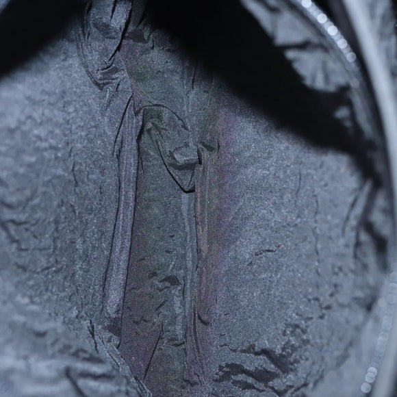 BALLY Hand Bag Nylon Black Gold Auth 115889