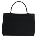 BALLY Hand Bag Nylon Black Gold Auth 115889-3