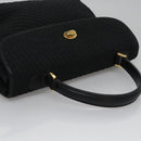BALLY Hand Bag Nylon Black Gold Auth 115889-6
