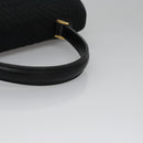 BALLY Hand Bag Nylon Black Gold Auth 115889-7