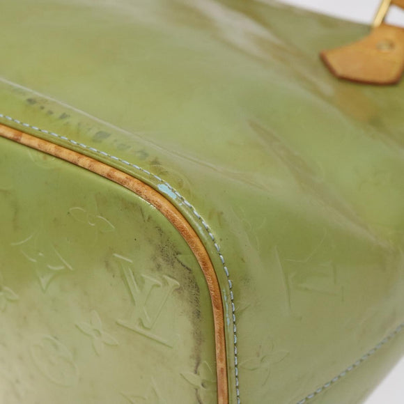 LOUIS VUITTON Monogram Vernis Houston Hand Bag Baby Blue M91005 LV Auth 115892