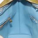 LOUIS VUITTON Monogram Vernis Houston Hand Bag Baby Blue M91005 LV Auth 115892-18