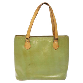 LOUIS VUITTON Monogram Vernis Houston Hand Bag Baby Blue M91005 LV Auth 115892 - 0