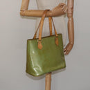 LOUIS VUITTON Monogram Vernis Houston Hand Bag Baby Blue M91005 LV Auth 115892-23