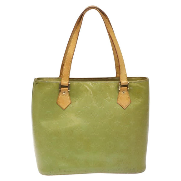 LOUIS VUITTON Monogram Vernis Houston Hand Bag Baby Blue M91005 LV Auth 115892