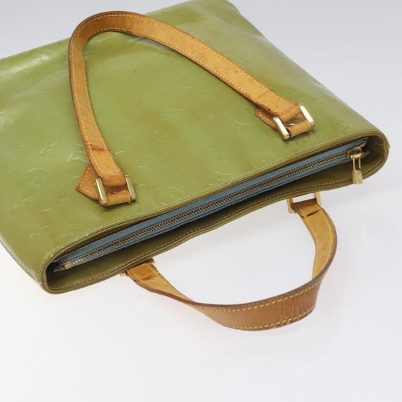 LOUIS VUITTON Monogram Vernis Houston Hand Bag Baby Blue M91005 LV Auth 115892