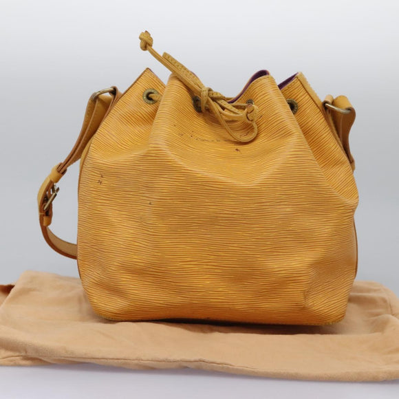 LOUIS VUITTON Epi Petit Noe Shoulder Bag Yellow M44109 LV Auth 115896