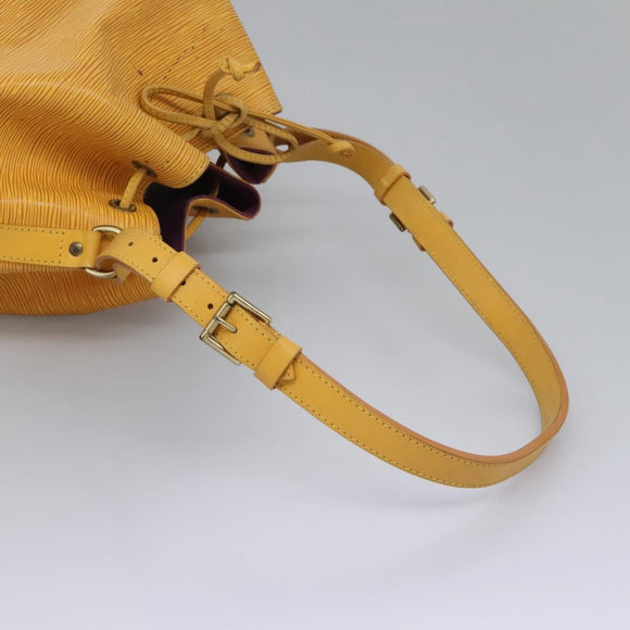 LOUIS VUITTON Epi Petit Noe Shoulder Bag Yellow M44109 LV Auth 115896