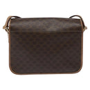 CELINE Macadam Canvas Circle Shoulder Bag PVC Leather Brown Gold Auth 115903-2