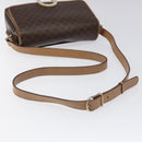 CELINE Macadam Canvas Circle Shoulder Bag PVC Leather Brown Gold Auth 115903-7