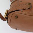 Chloe Paddington Hand Bag Leather Beige Gold Silver Auth 115904V-8