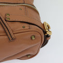 Chloe Paddington Hand Bag Leather Beige Gold Silver Auth 115904V-15
