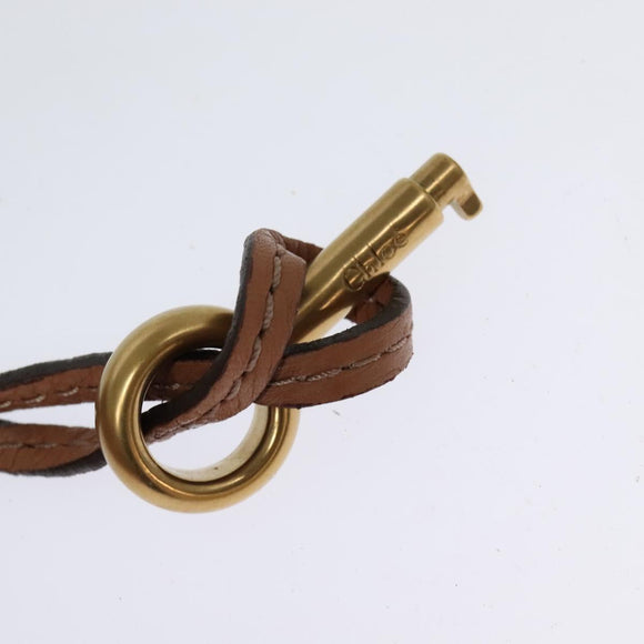 Chloe Paddington Hand Bag Leather Beige Gold Silver Auth 115904V