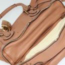 Chloe Paddington Hand Bag Leather Beige Gold Silver Auth 115904V-10