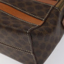 CELINE Macadam Canvas Shoulder Bag PVC Beige Brown gold Auth 115906-9