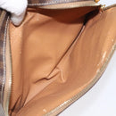 CELINE Macadam Canvas Shoulder Bag PVC Beige Brown gold Auth 115906-21