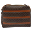 CELINE Macadam Canvas Shoulder Bag PVC Beige Brown gold Auth 115906-2