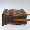 CELINE Macadam Canvas Shoulder Bag PVC Beige Brown gold Auth 115906-3