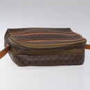 CELINE Macadam Canvas Shoulder Bag PVC Beige Brown gold Auth 115906-6