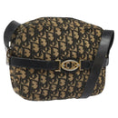Christian Dior Trotter Canvas Shoulder Bag Black Auth 115917-1