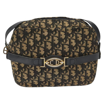 Christian Dior Trotter Canvas Shoulder Bag Black Auth 115917 - 0