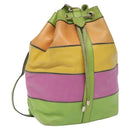 CELINE Shoulder Bag Leather Green Auth 115918-1